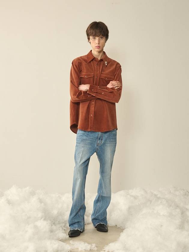 Western Corduroy Shirt Cinnamon Brown - KINETO - BALAAN 2