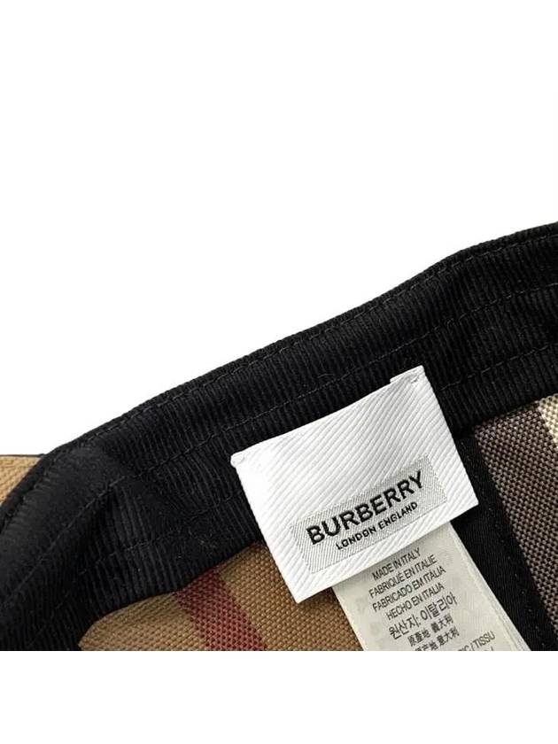 Logo Check Cotton Ball Cap Birch Brown - BURBERRY - BALAAN 6