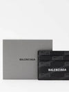 Cash logo print textured leather cardholder - BALENCIAGA - BALAAN 5