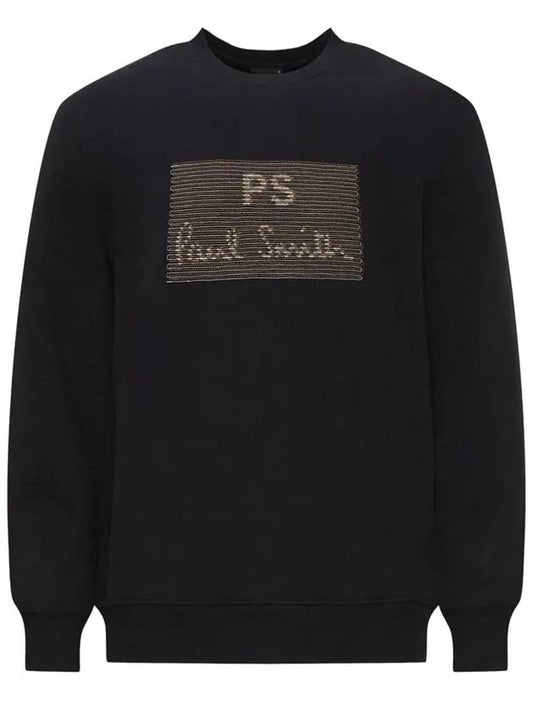 Embroidered Logo Cotton Sweatshirt Black - PAUL SMITH - BALAAN 2
