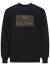 Embroidered Logo Cotton Sweatshirt Black - PAUL SMITH - BALAAN 3