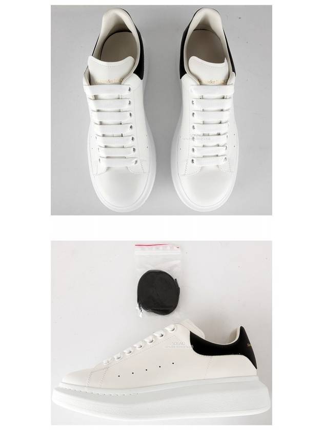 Oversized Leather Tab Low Top Sneakers White - ALEXANDER MCQUEEN - BALAAN 6