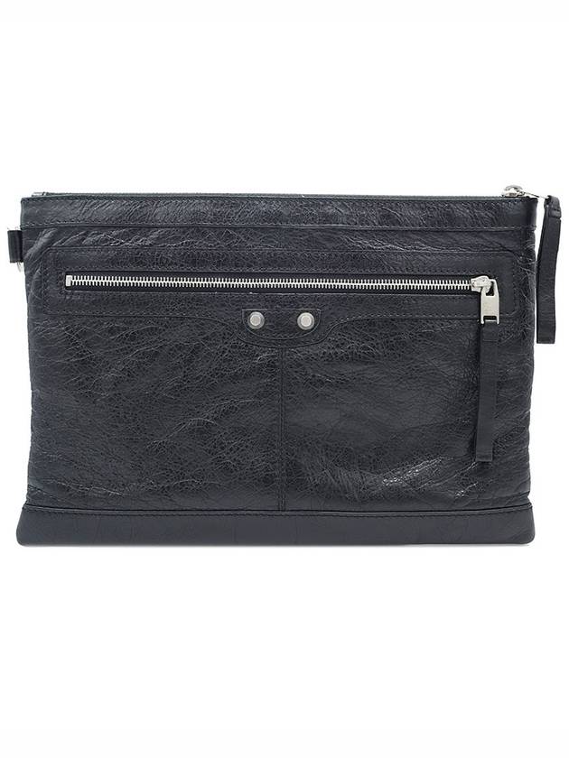 Women s Balenciaga 273022 Black Lambskin Motor Document Medium Clip Clutch gt Pouch Gangbuk used luxury goods - BALENCIAGA - BALAAN 2