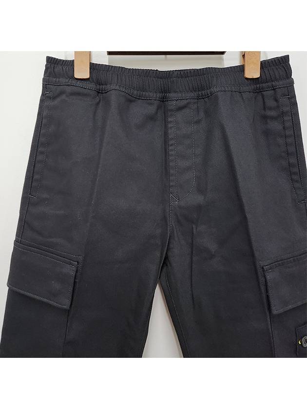 Kids Logo Patch Cotton Cargo Pants Black - STONE ISLAND - BALAAN 5