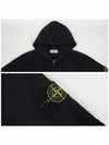 Men's Garment Dyed Malfile Zip Up Hoodie Navy - STONE ISLAND - BALAAN 6