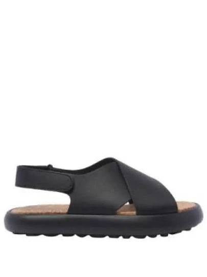 Pelotas Cross Strap Leather Sandals Black - CAMPER - BALAAN 2