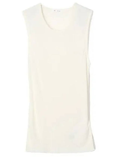 Ride Ribbed Long Tank Sleeveless White - AMI - BALAAN 2