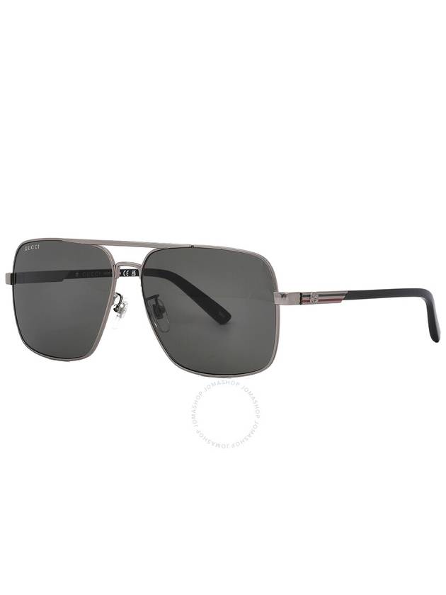 Eyewear Logo Metal Sunglasses Silver Grey - GUCCI - BALAAN 4