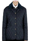 Corduroy Collar Quilted Jacket Navy - BURBERRY - BALAAN 2