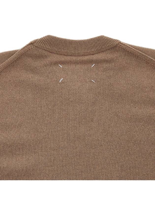 Crew Neck Cashmere Knit Top Brown - MAISON MARGIELA - BALAAN 7