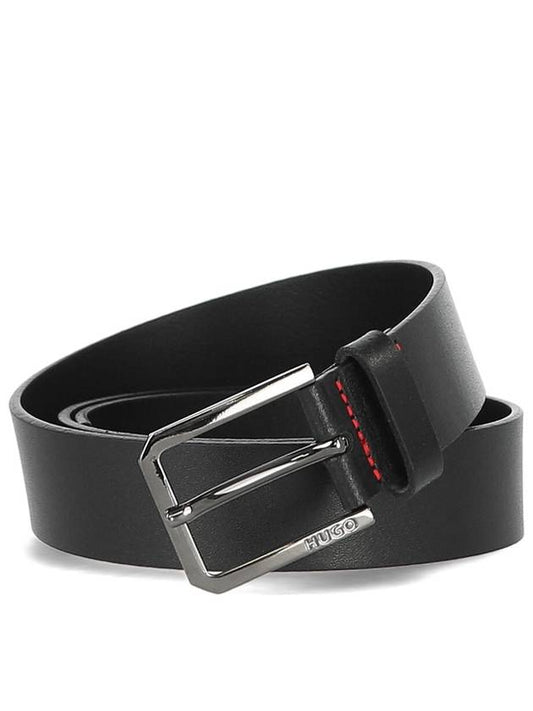 Metal Buckle Leather Belt Black - HUGO BOSS - BALAAN 2