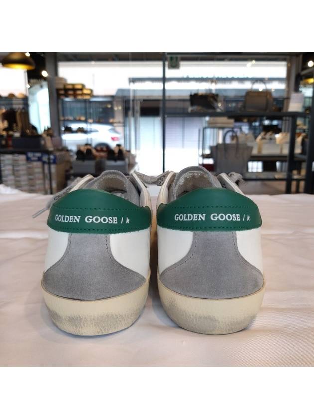 Superstar Green Heel Tab Leather Sneakers White - GOLDEN GOOSE - BALAAN 4