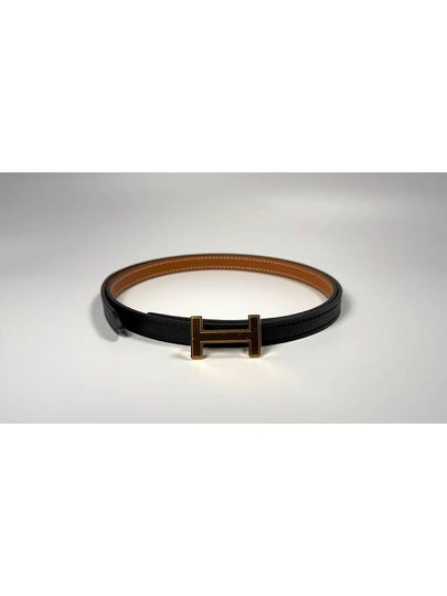 Women s Focus Belt Black Gold 13mm H065538CAA - HERMES - BALAAN 2