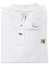 Fox Head Patch Cotton Polo Shirt White - MAISON KITSUNE - BALAAN 5