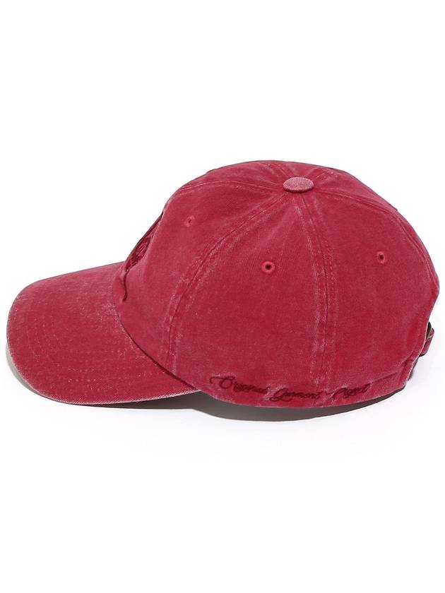 Heart Note Embroidery Ball Cap Red - OGARP - BALAAN 4