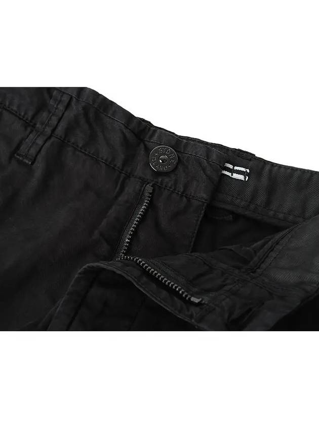 Supima Cotton Twill Stretch TC Straight Pants Black - STONE ISLAND - BALAAN 4