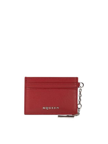 Sling Logo Plaque Card Holder Red - ALEXANDER MCQUEEN - BALAAN 1