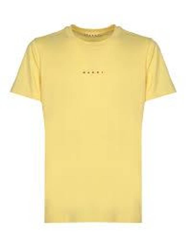 Classic Logo Print Cotton Short Sleeve T-Shirt Lemon - MARNI - BALAAN 2