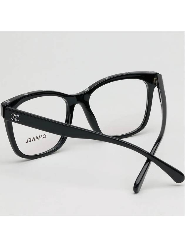 Eyewear Logo Temple Square Eyeglasses Black - CHANEL - BALAAN 5