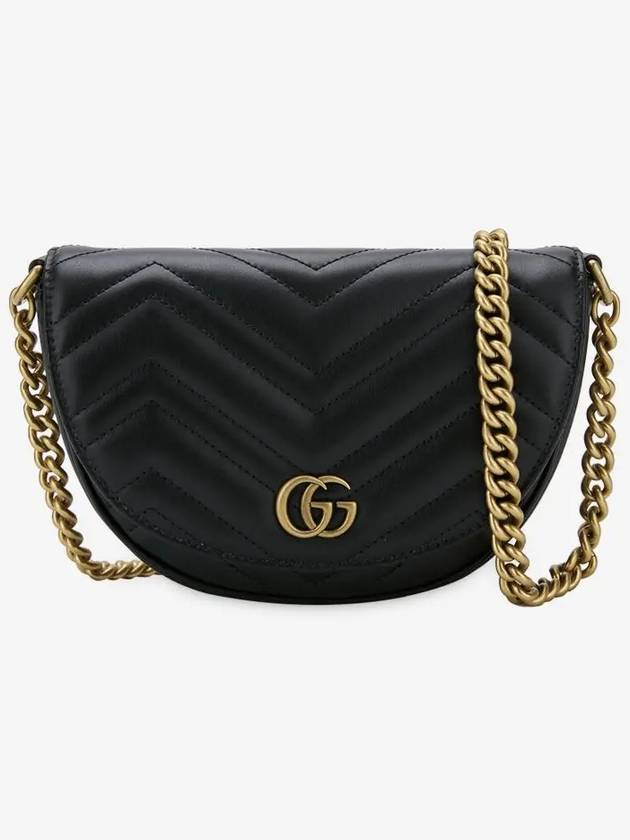 GG Marmont Matelasse Chain Mini Bag Black - GUCCI - BALAAN 3