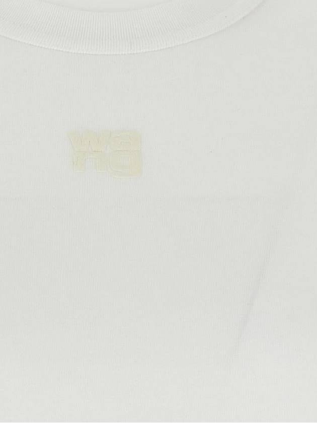 Logo Cotton Short Sleeve T-Shirt White - ALEXANDER WANG - BALAAN 5