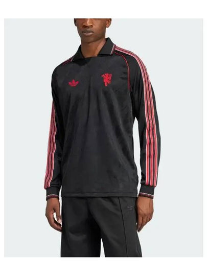 Manchester United LFSTLR Jersey Long Slevee T Shirt Black - ADIDAS - BALAAN 2