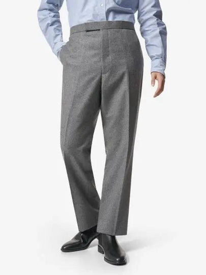 Flannel Low Rise Backstrap Straight Pants Medium Grey - THOM BROWNE - BALAAN 2