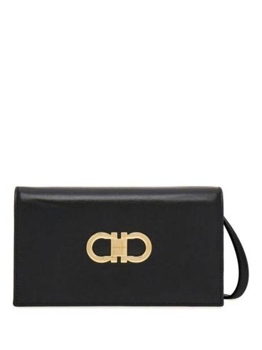 Double Gancini Mini Bag Black - SALVATORE FERRAGAMO - BALAAN 1