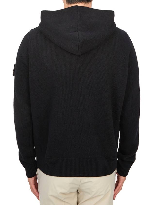 Compass Badge Zip-Up Hoodie Black - STONE ISLAND - BALAAN 5