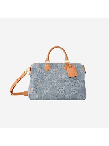 Speedy 40 Bandouliere Duffel Bag Denim Blue - LOUIS VUITTON - BALAAN 1