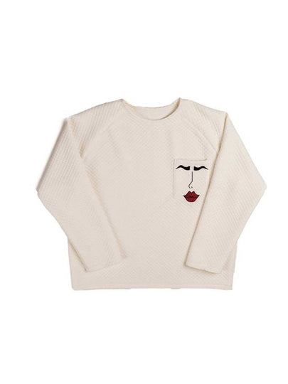 Face Pocket Sweatshirt White - PLA.Y_P - BALAAN 2