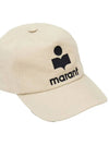 Tyron Logo Ball Cap Ecru - ISABEL MARANT - BALAAN 3