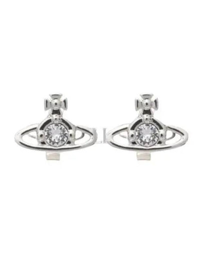 Nano Solitaire Crystal Earrings Silver - VIVIENNE WESTWOOD - BALAAN 2