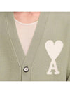 De Coeur Logo Wool Cardigan Green - AMI - BALAAN 5