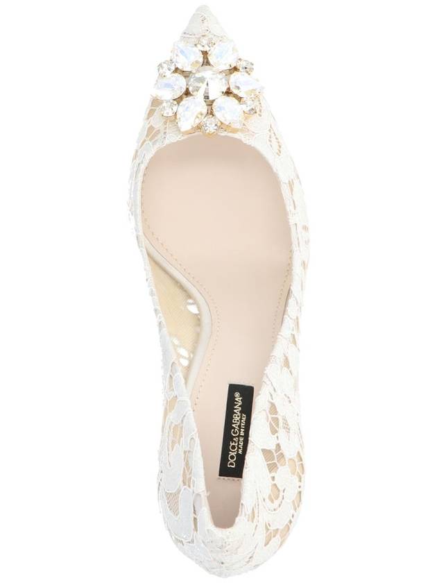 Lace Bellucci Pumps Heel White - DOLCE&GABBANA - BALAAN 4