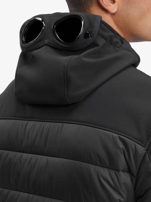 Shell R Blend Goggle Detail Hooded Jacket Black - CP COMPANY - BALAAN 7