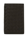 Intrecciato Flap Card Holder Dark Brown - BOTTEGA VENETA - BALAAN 2