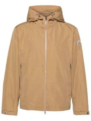 TRAVERSIER Logo Patch Hood Windbreaker Mustard Men s Jacket 1A00086 54A91 236 - MONCLER - BALAAN 1