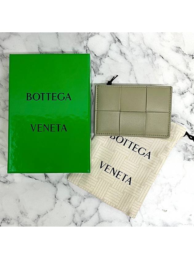 Intrecciato Lambskin Calfskin Card Wallet Travertine - BOTTEGA VENETA - BALAAN 3