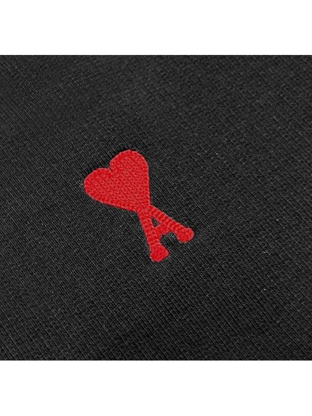 Small Heart Logo Sweatshirt Black - AMI - BALAAN 5