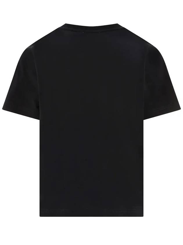 24 Black crew neck T shirt with logo 8064569130828 N BURBE A1189 - BURBERRY - BALAAN 4