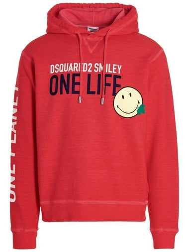 Men's Smiley Hood Red - DSQUARED2 - BALAAN 1