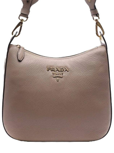 Vitello Phoenix Shoulder Bag Beige - PRADA - BALAAN 1