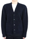 Men's Torino Ribbed VNeck Cardigan Navy TL4SRD150GEG 32MGU0365 - PT01 - BALAAN 2