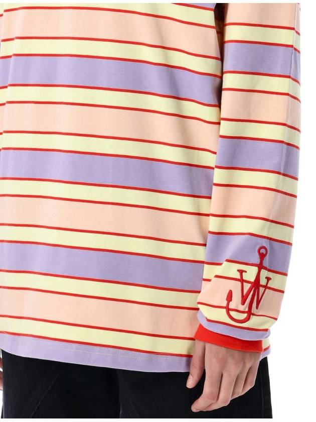 JW Anderson Contrast Trim Striped Polo Top - JW ANDERSON - BALAAN 3