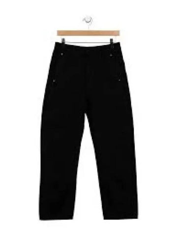 Twisted Crop Cotton Jeans Black - LEMAIRE - BALAAN 1