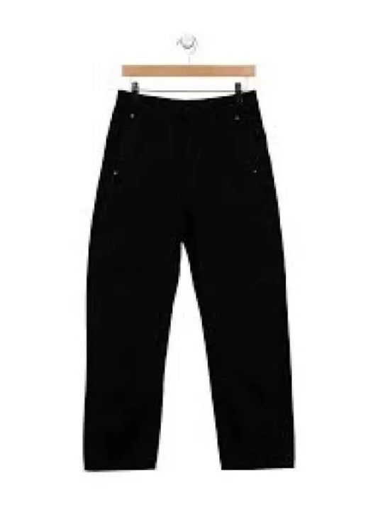 Twisted Crop Cotton Jeans Black - LEMAIRE - BALAAN 1