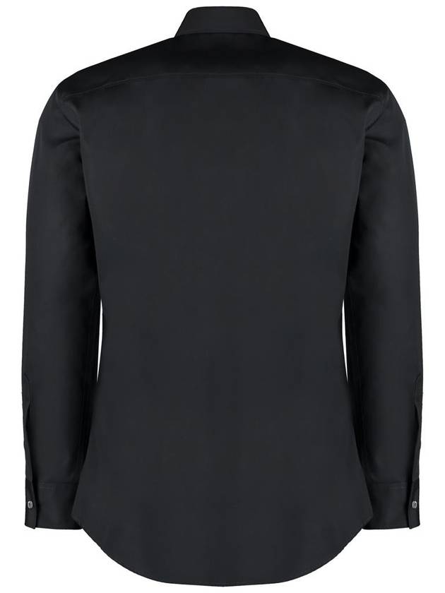 Relaxed Dan Embroidered Logo Long Sleeve Shirt Black - DSQUARED2 - BALAAN 3