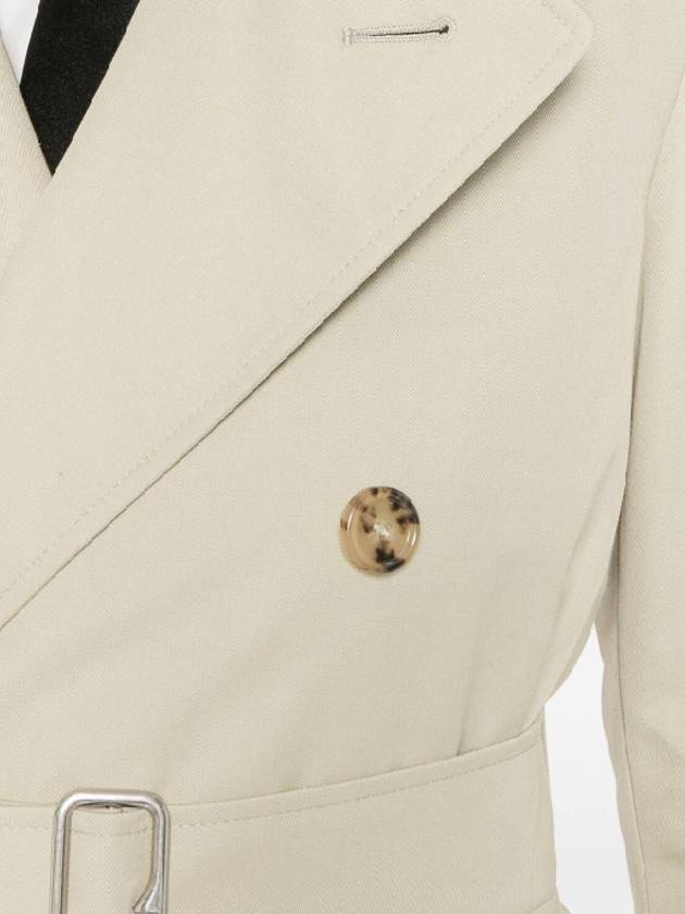 Cotton Blend Trench Coat Ivory - BURBERRY - BALAAN 3