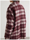 Gervon Check Cotton Shirt Jacket Burgundy - ISABEL MARANT - BALAAN 5